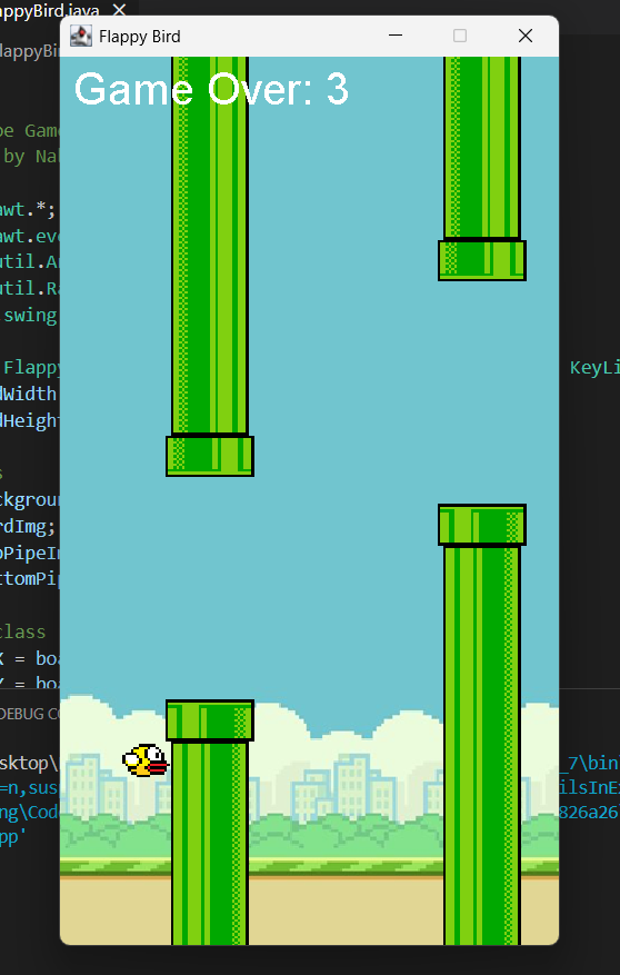Flappy Bird Java Game Screenshot